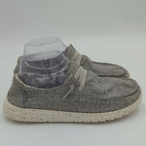 Hey Dude Women's Wendy Gray Slip On 7 Casual Lightweight comfort sneakers beach